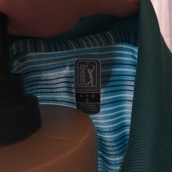 Men’s PGA Tour Golf Polo.‎ Size Large. Blue with stripes. - Picture 4 of 4